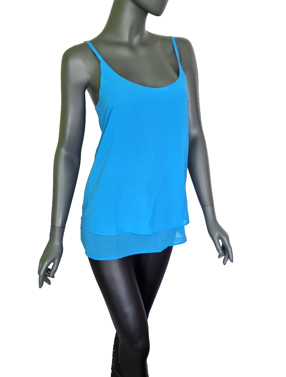 Aniston Georgette Chiffon Top blau Gr.36,38,40
