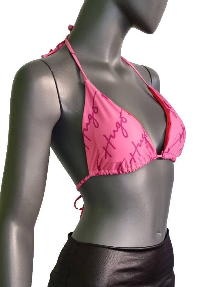 Hugo Boss Bikini-Oberteil Sign Triangel rosa rot Gr.M/38