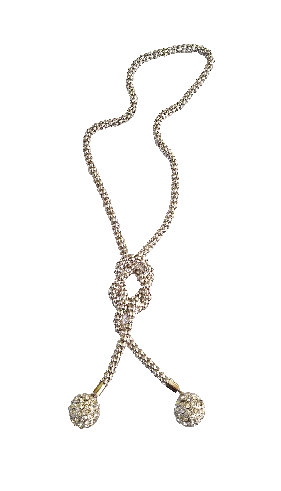 Lange Kette Strasskugel Gliederkette