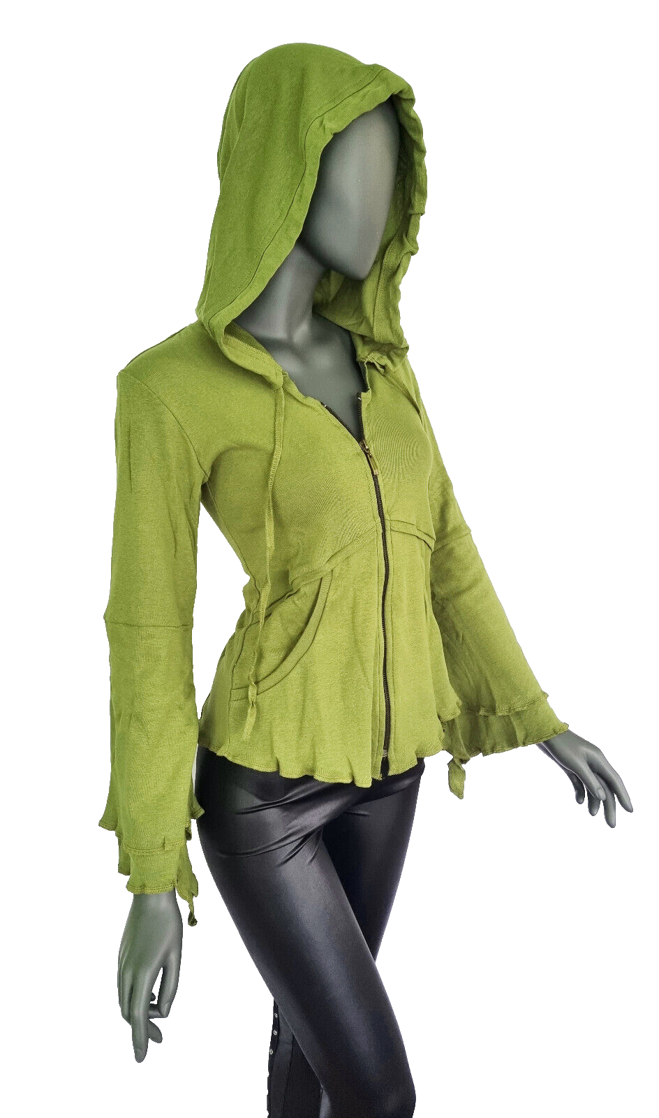 Gugel Zipfeljacke Schnürung Gothic Medieval Hippie Witch Boho Gr. L/XL 40-42