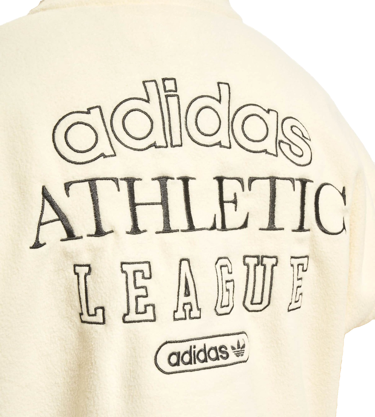 Adidas Sweatshirt Polarfleece Rückenlogo cropped Gr.42/44