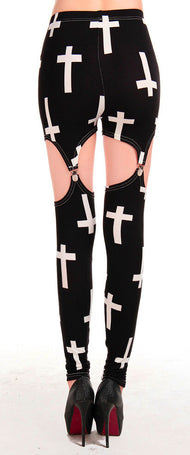 Garter Leggings Gothic Punk Gr.34/36