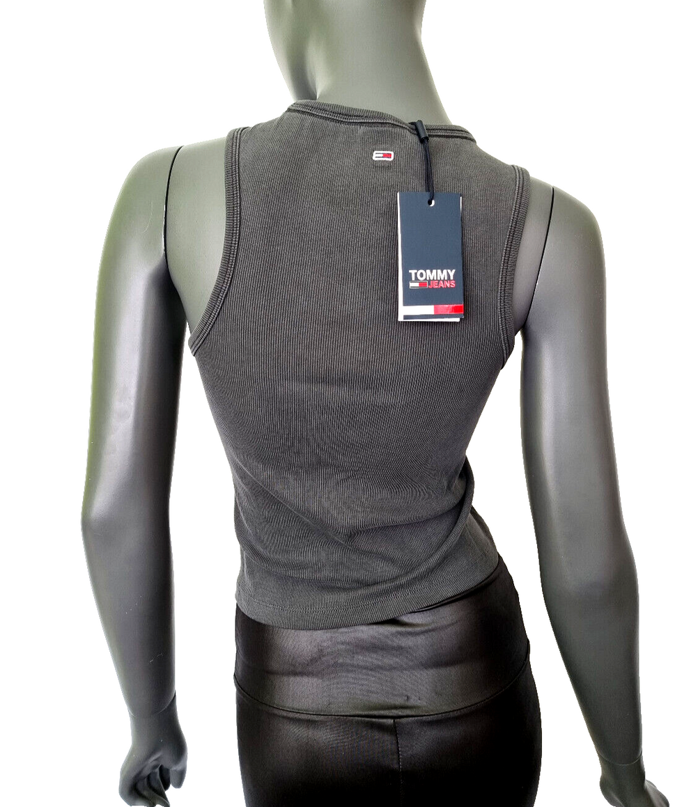 Tommy Jeans Ripp Tanktop Vintage Flame dunkelgrau Gr.34-40