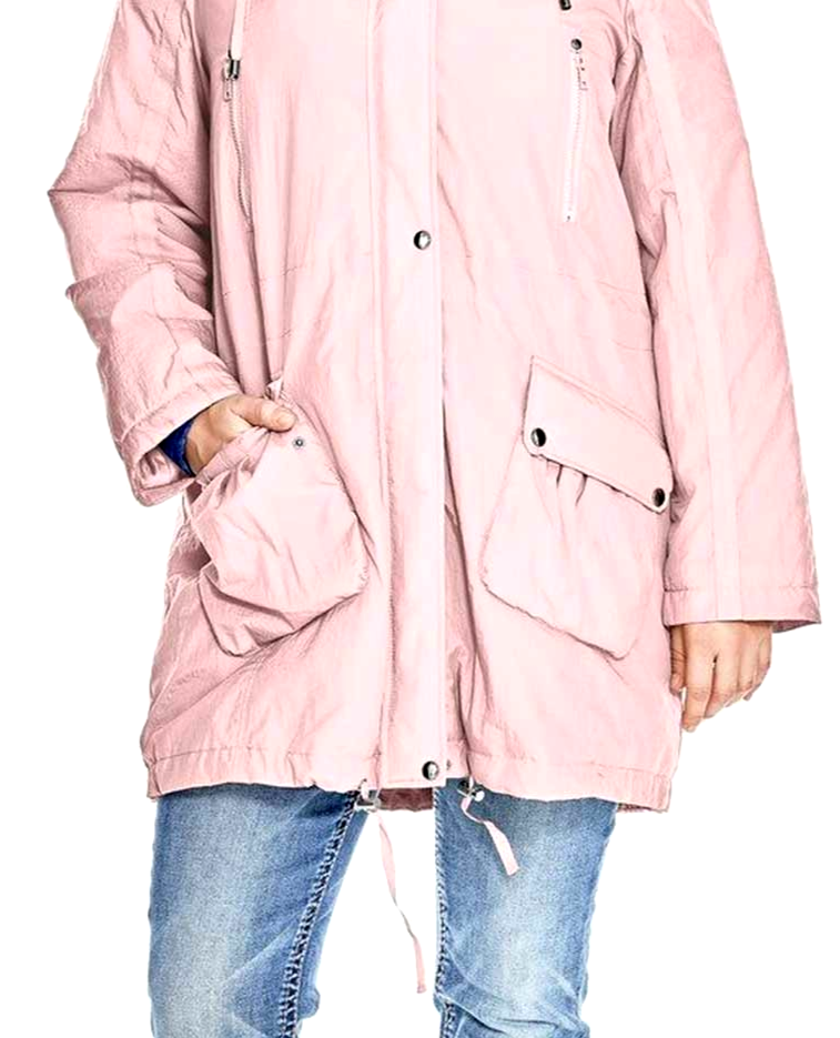 Interstar Parka gefüttert flauschiges Teddyfell rosé grau Gr.38