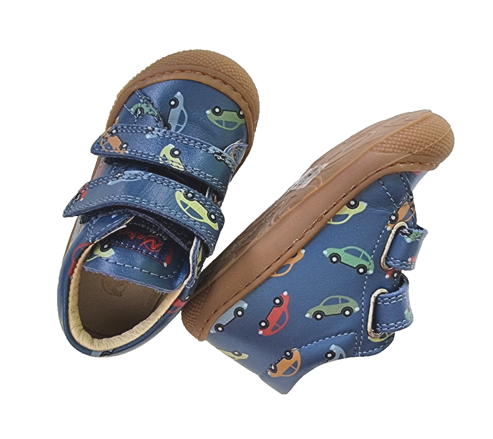 Naturino Cocoon VL Cars Lauflernschuhe Leder Barfußschuhe Gr.19