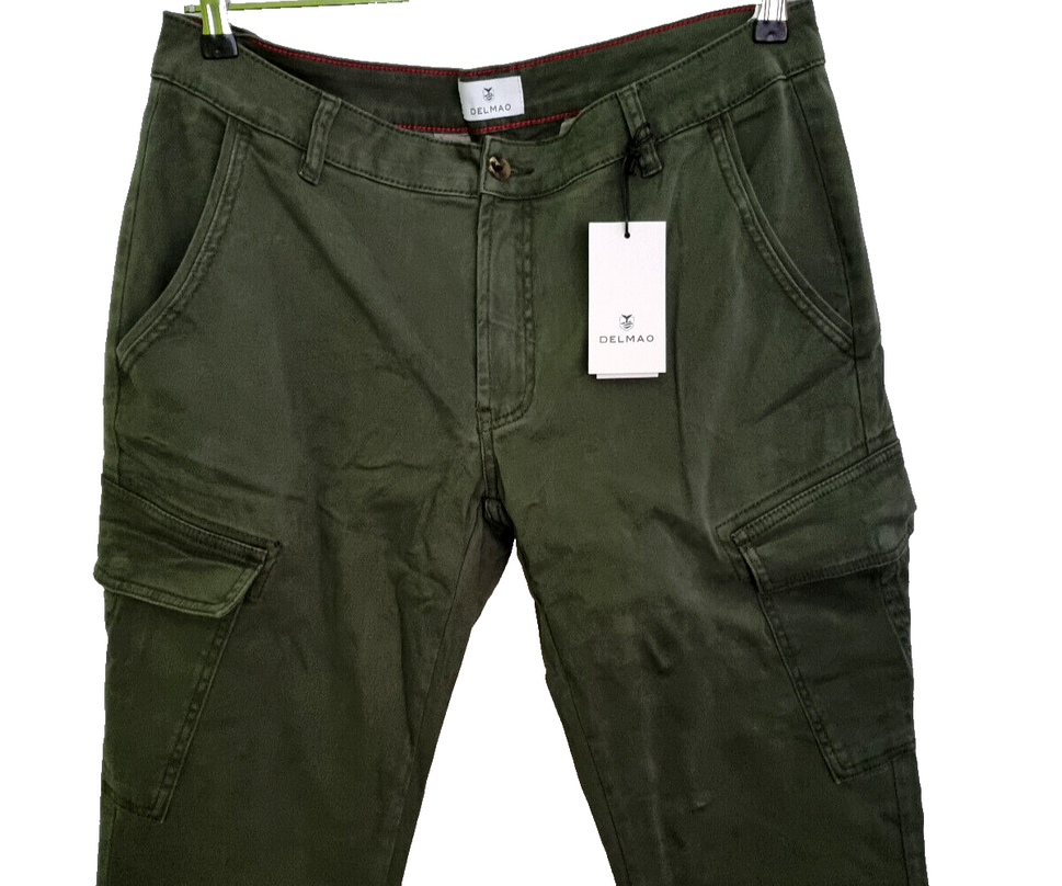 Delmao Cargohose Herren oliv straight fit Gr.W36 L34