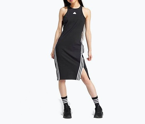 Adidas Future Icons Jerseykleid schwarz weiss IP1575 Gr. 36 - 44