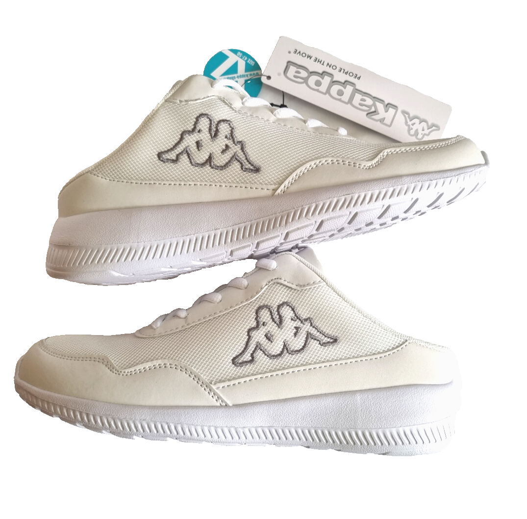 Kappa Pantoletten Sneaker lightwight offwhite grau weiss Gr.38