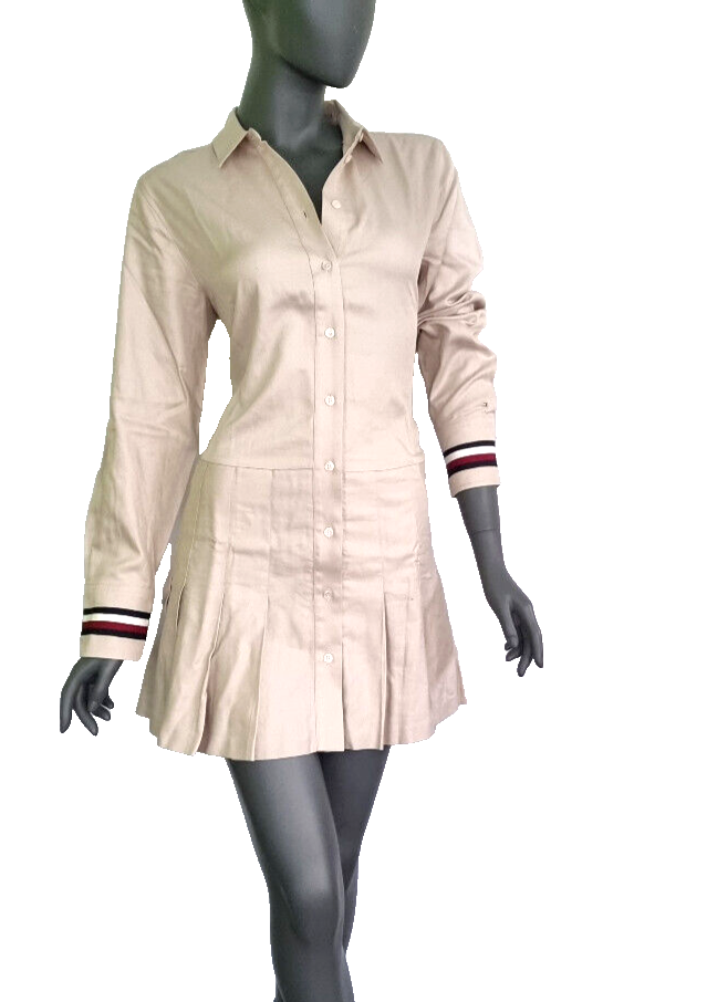 Tommy Hilfiger GLOBAL SHORT DRESS - Blusenkleid - classic beige Gr. 40