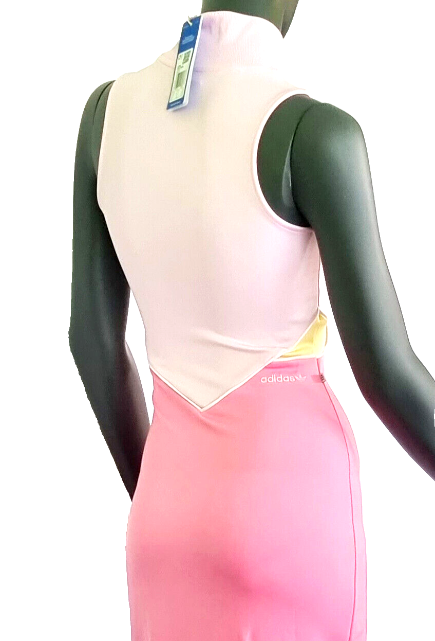 Adidas Originals Tank Dress Maxikleid IC5368 Rosa sportlich elegant Gr.S 36