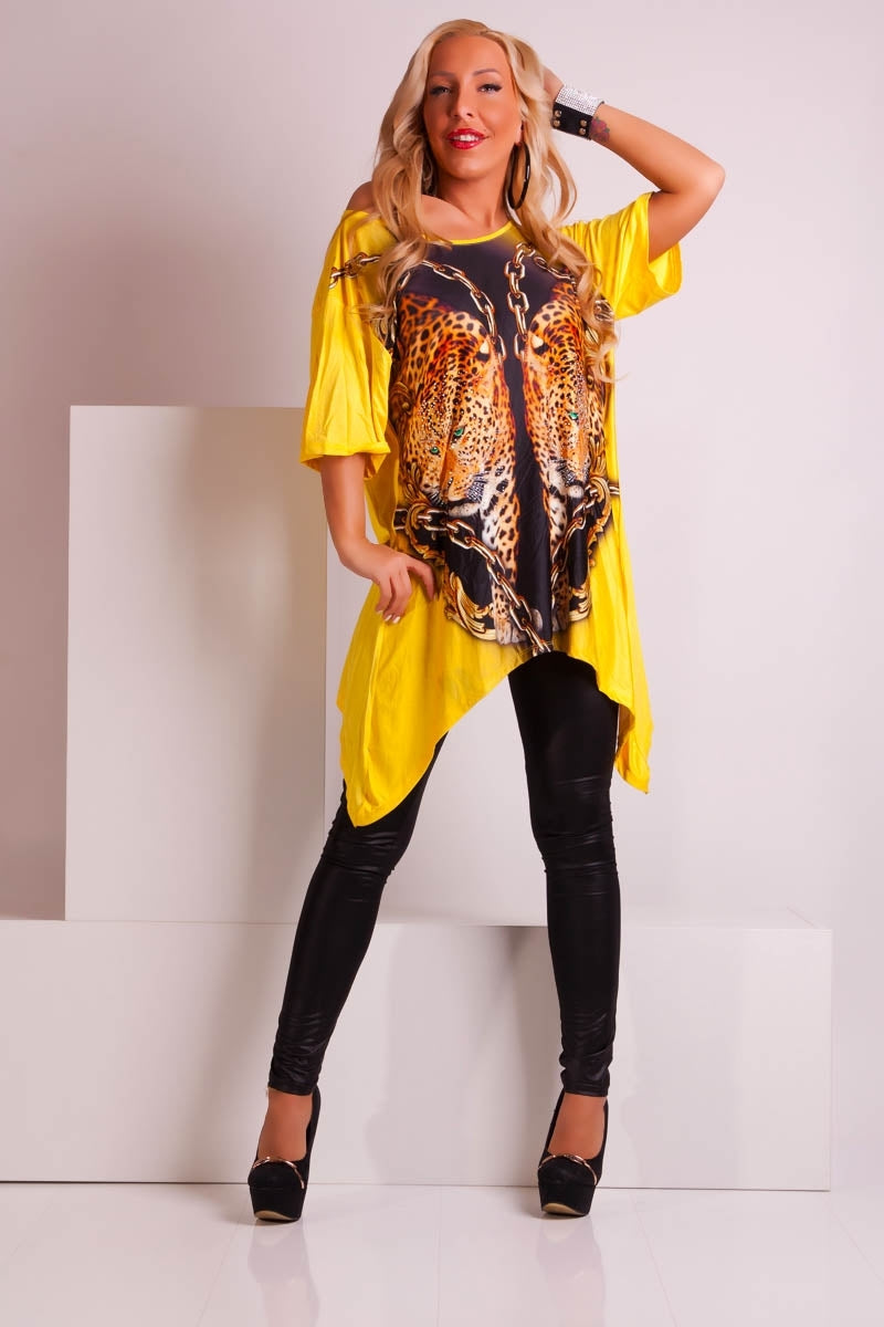 MISS NOMMY Tunika mit Strass Animal Gr.36-40