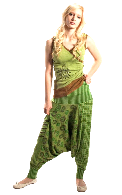 Original Nepal orange2 Pumphose Yoga Goa Sarouel Baggy Hippie Boho Gr.36-44
