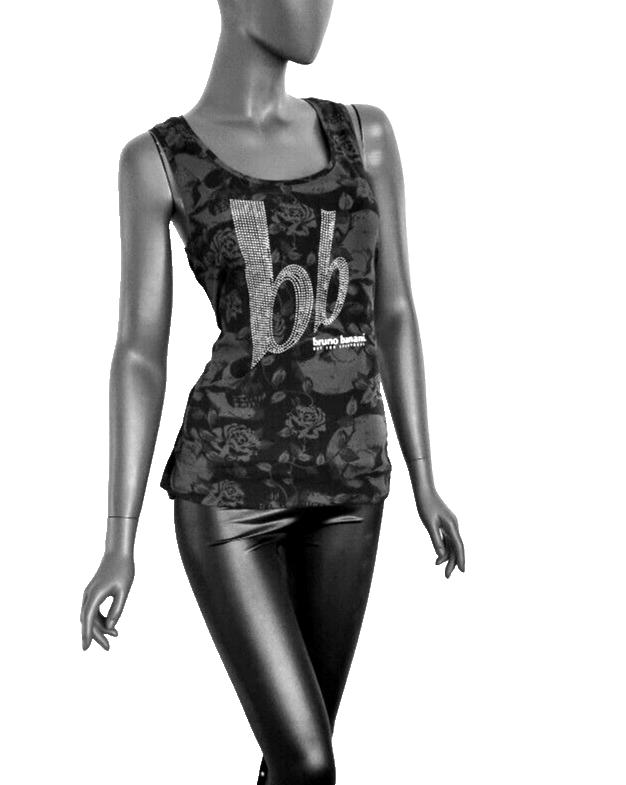 Bruno Banani Longtop Nieten Skull Rock Punk Gr.42