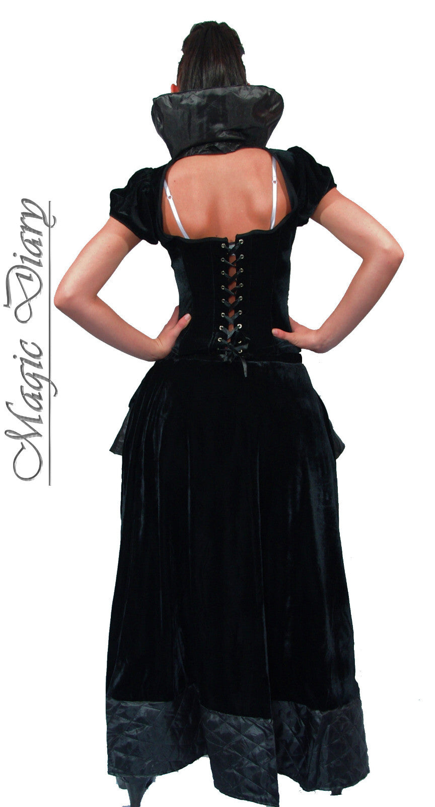 Faschingskostüm Karneval Schwarze Königin Hexe Gr.34-38