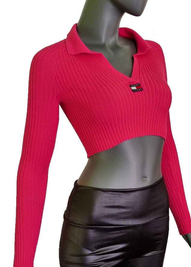 Tommy Jeans Strickpullover TJW BADGE RIB COLLAR SWEATER Gr. S/34/36