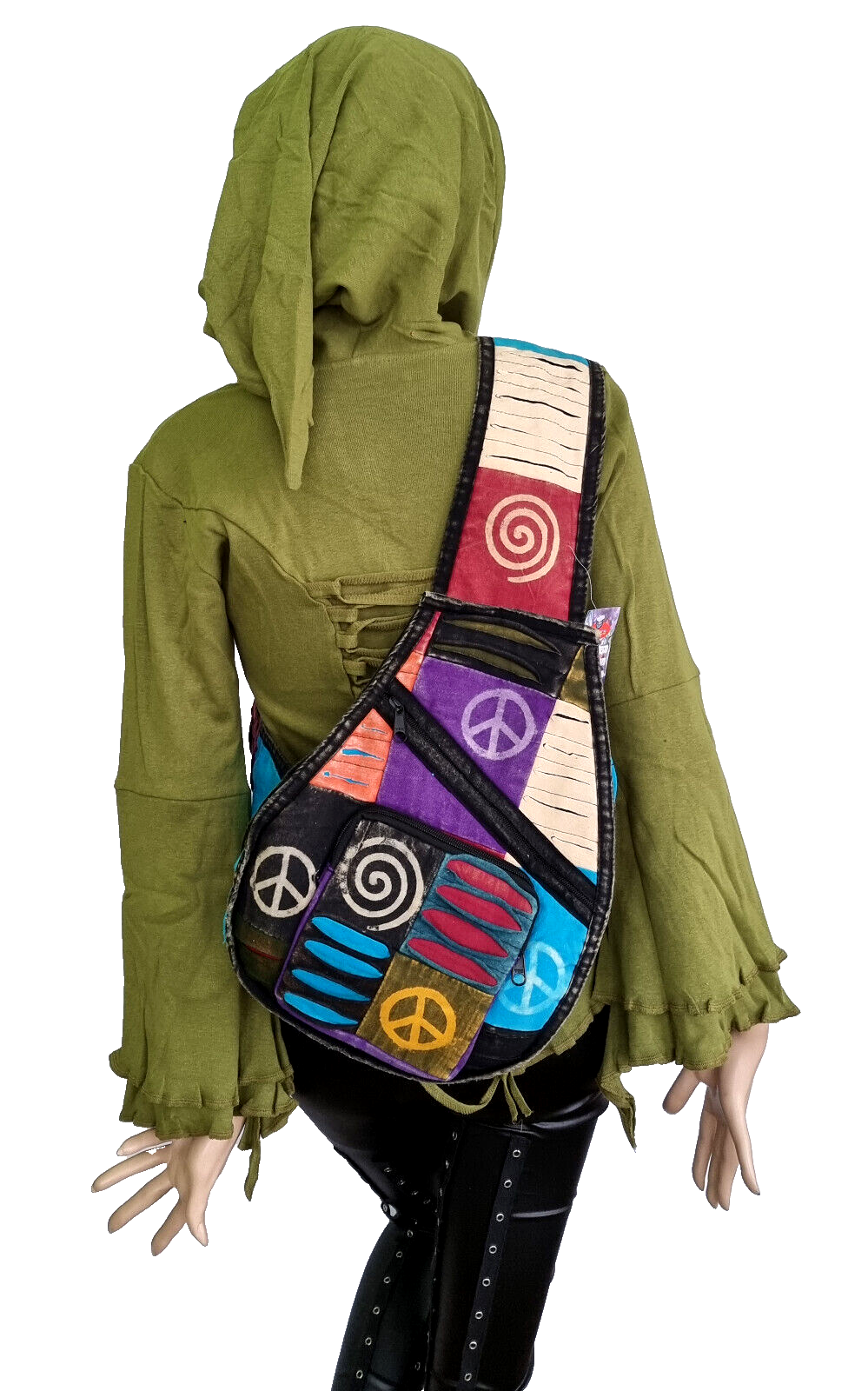 Patchwork Beutel Schultertasche unisex ShoulderBag Razor Cut Nepal Ethno Hippie