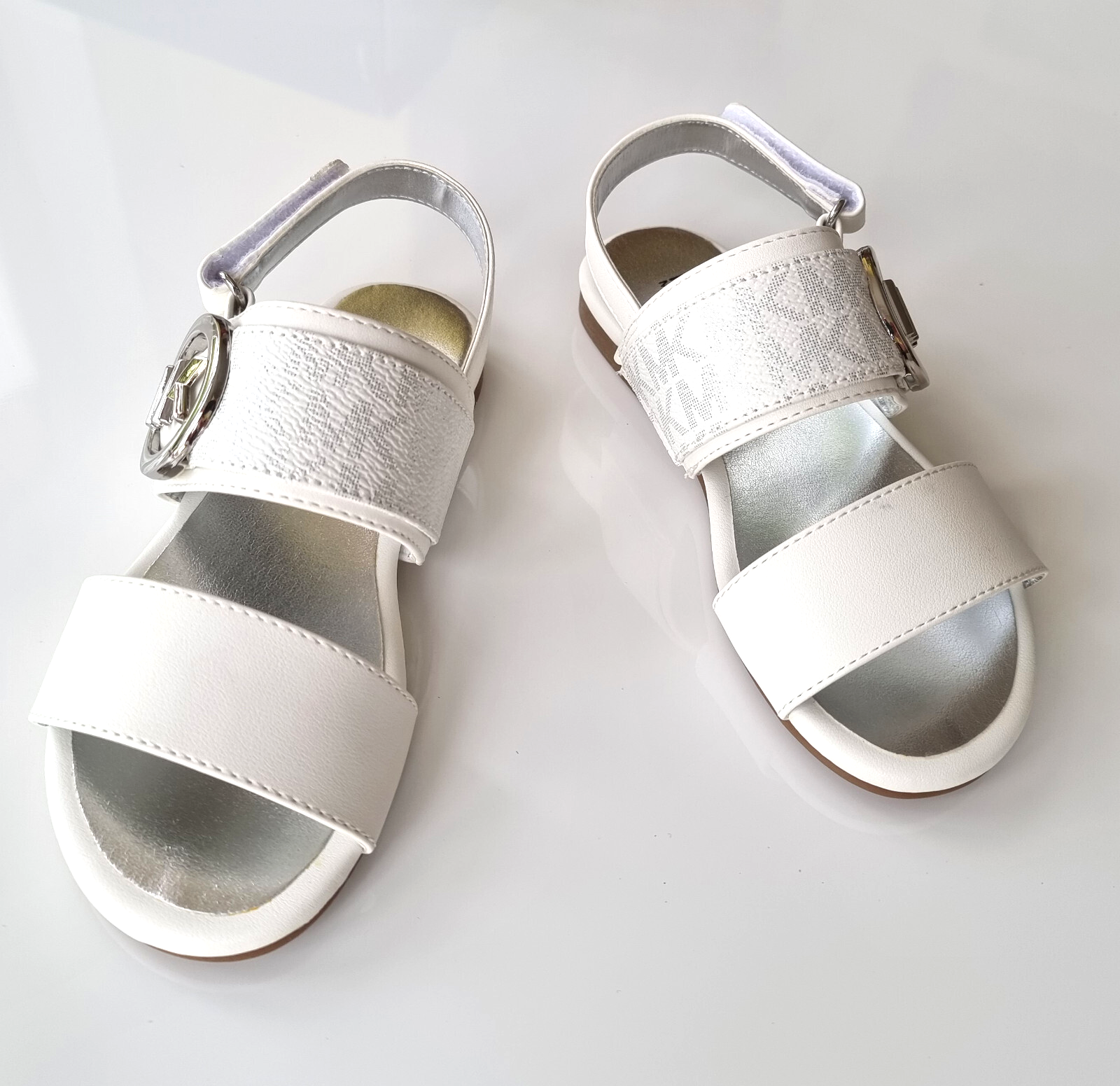 Michael Kors Kids SYDNEY KENZIE 1 - Riemensandalette - weiss silber Gr.36 (35)