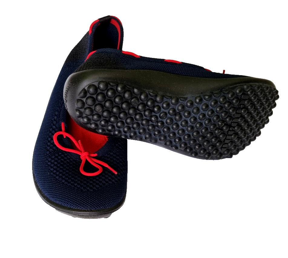 Leguano Barfuß Ballerina blau rot Gr.36