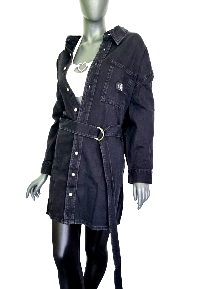 Calvin Klein Jeansjacke Jeanskleid schwarz Gr.4XL