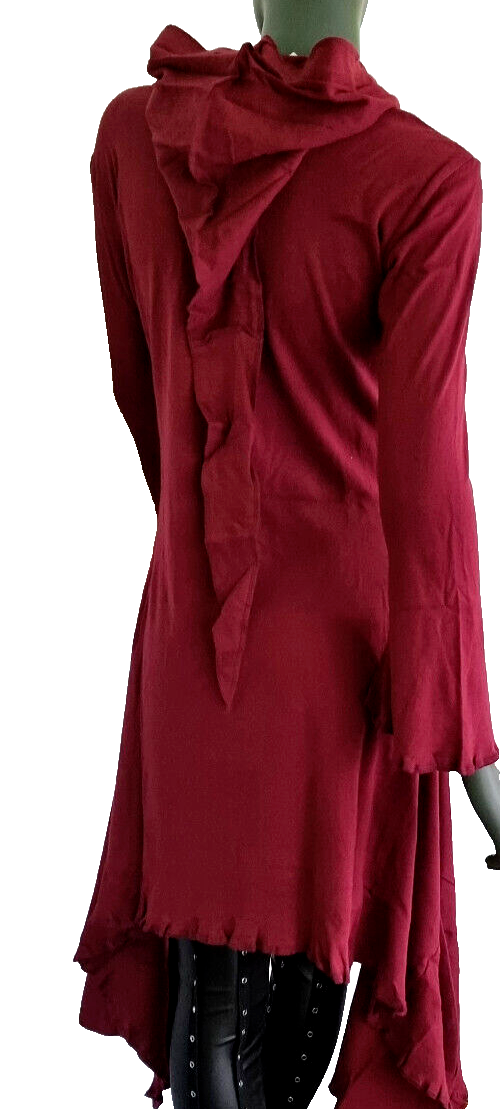 Gugel ZipfelKleid Medieval Gothic Ethno Hippie Witch Pixie Gr.S/M, L/XL