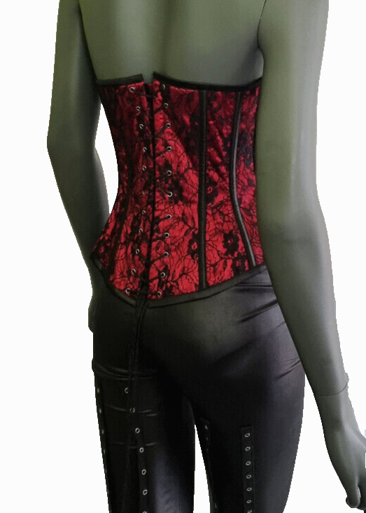 Neckholder Spitzen Corsagen-Top Rockabilly Gothic Party Gr. S/34