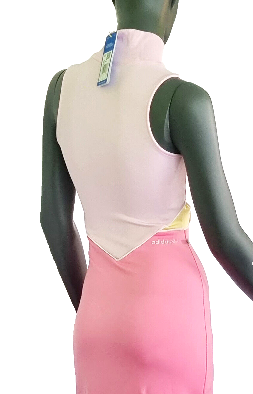 Adidas Originals Tank Dress Maxikleid IC5368 Rosa sportlich elegant Gr.S 36