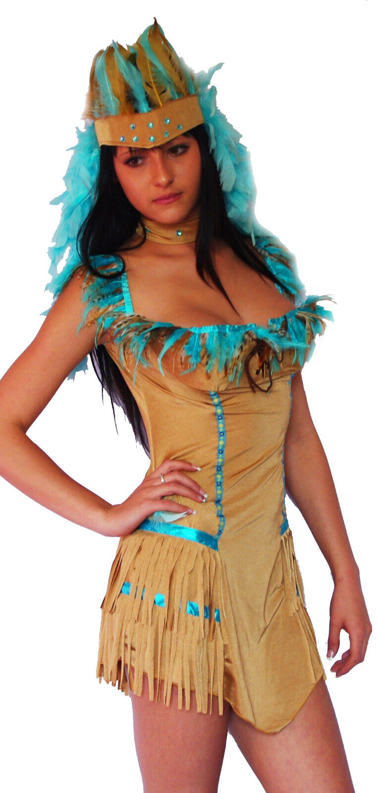 Faschingskostüm Karneval Indianerin Gr.38/40