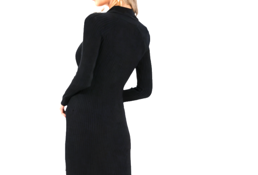 Tommy Jeans Strickkleid BADGE RIB COLLAR Gr.L/ 38/40