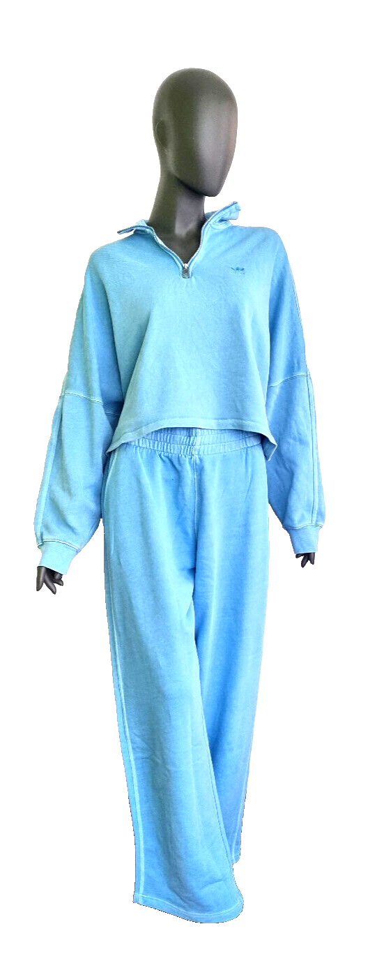 Adidas Oversize Freizeitanzug Jogginganzug hellblau Chill wide Gr.XL 44/46