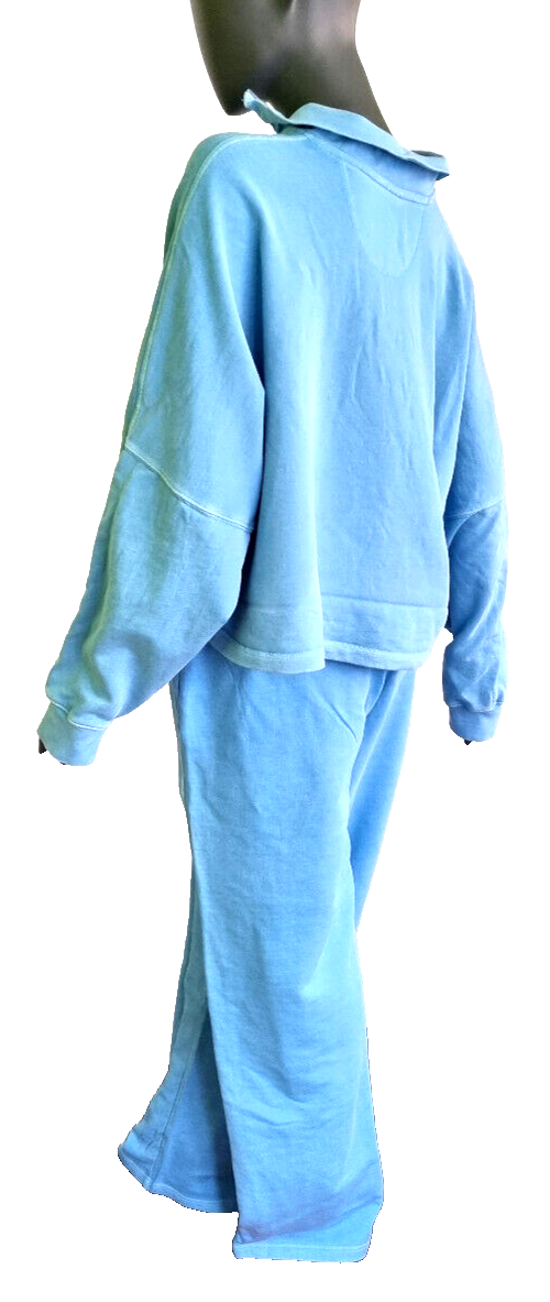 Adidas Oversize Freizeitanzug Jogginganzug hellblau Chill wide Gr.XL 44/46