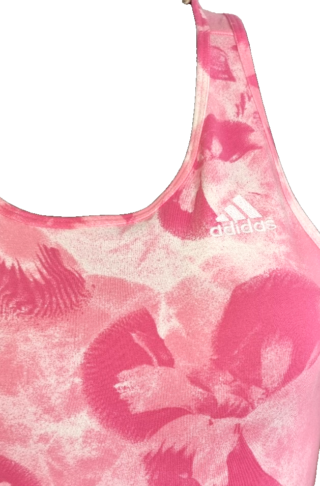 Adidas Damen Floral Graphic Single Jersey Dress rosa pink Gr.S,M,L