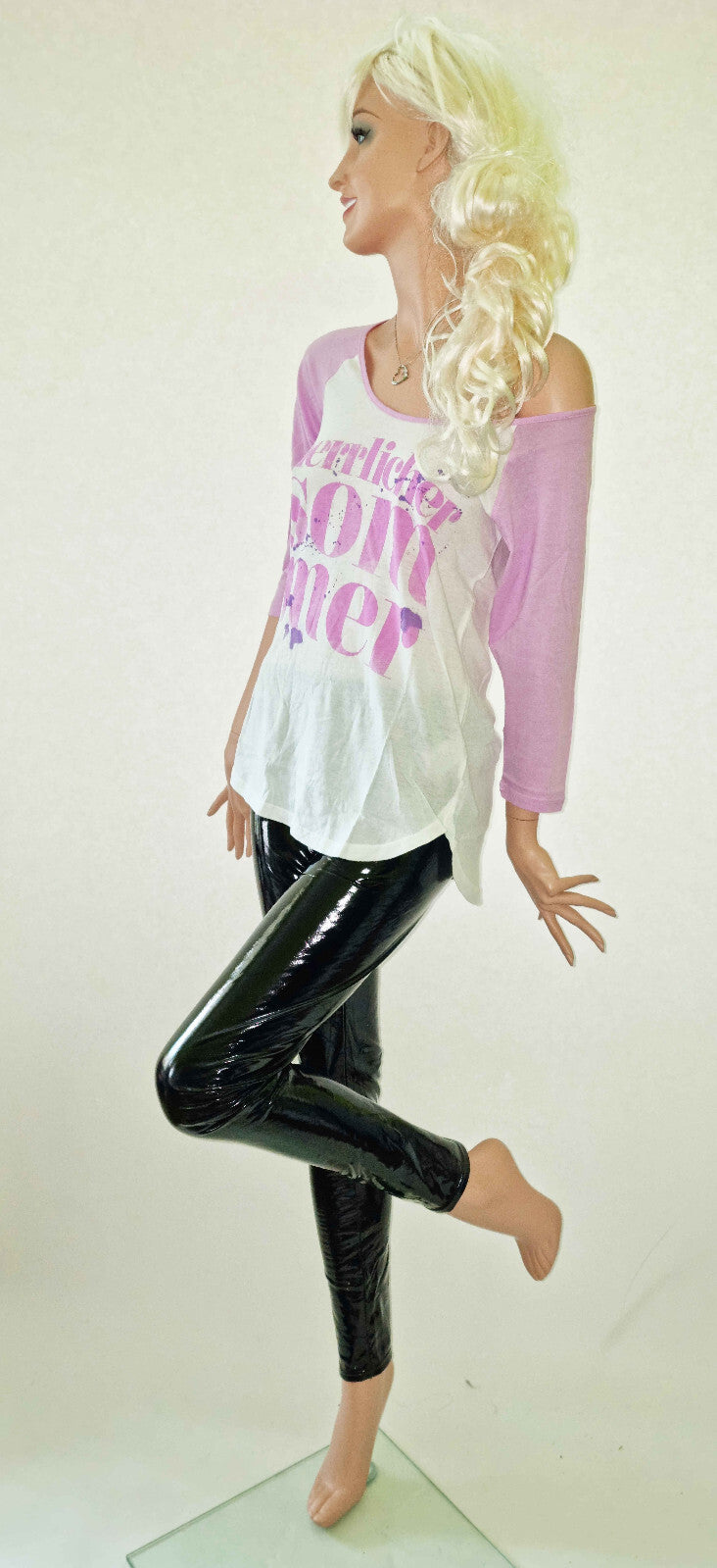 Herrlicher Longsleeve Baseball Oversize Strandshirt Sommershirt Gr.XS 34/36