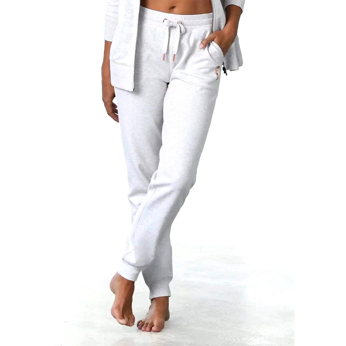 Bench Freizeithose Sweatpants natur weiss kupfer Jersey Pass-Gr.46/48