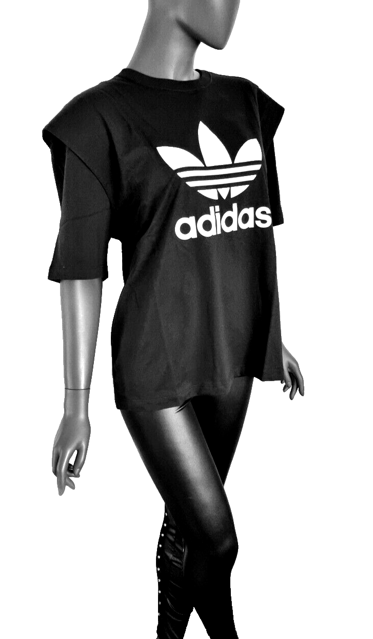 Adidas 2 Teiler Trefoil oversized cut IC7203 schwarz Gr.M