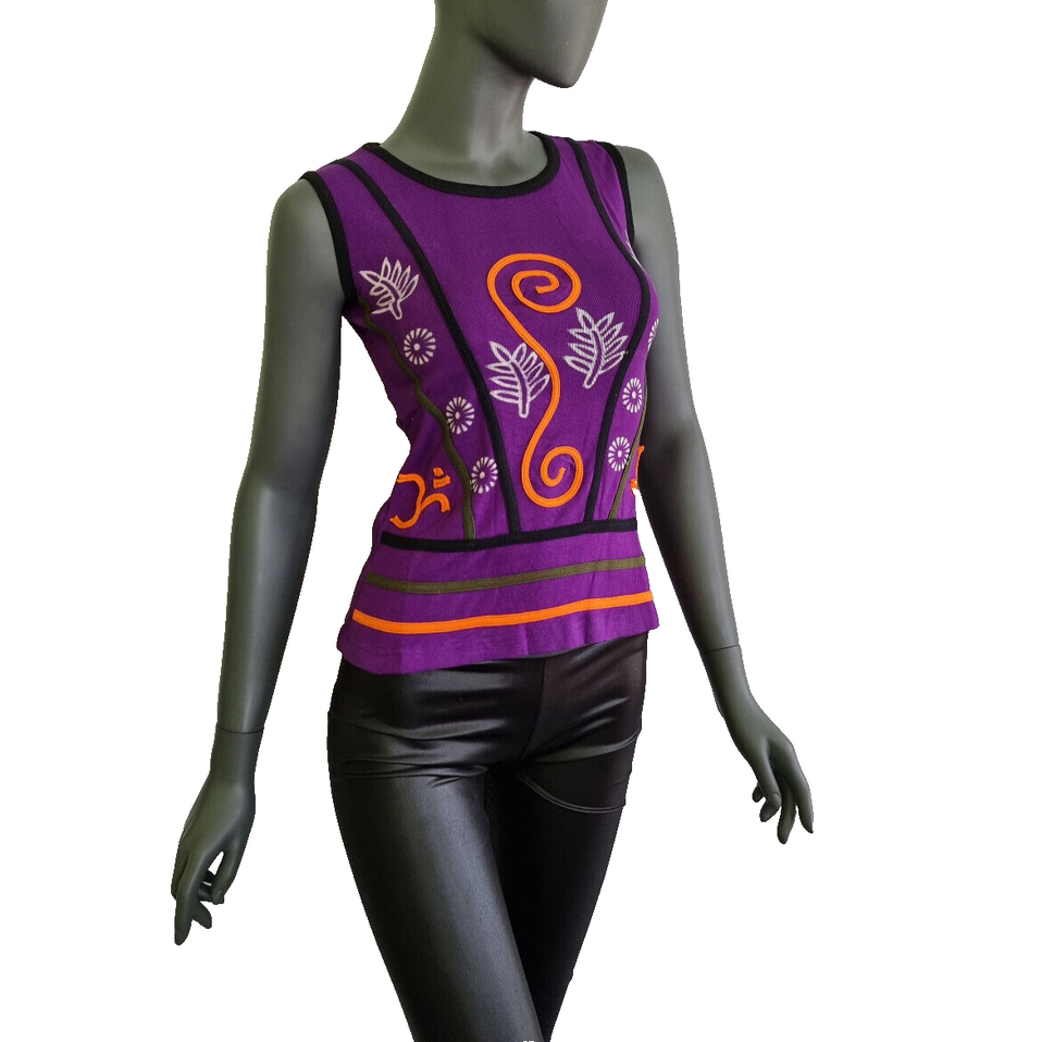 Nepal Ethno Damen Top Flower Hippie Boho grün Gr. 36/38 onesize