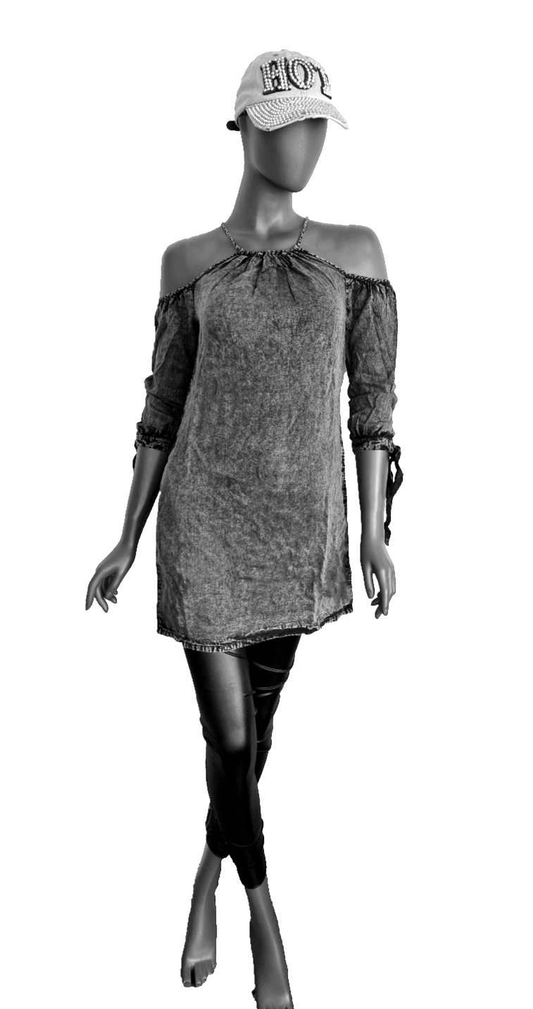 Superdry Minidress Eden Longshirt Jeanslook Gr. 38/40