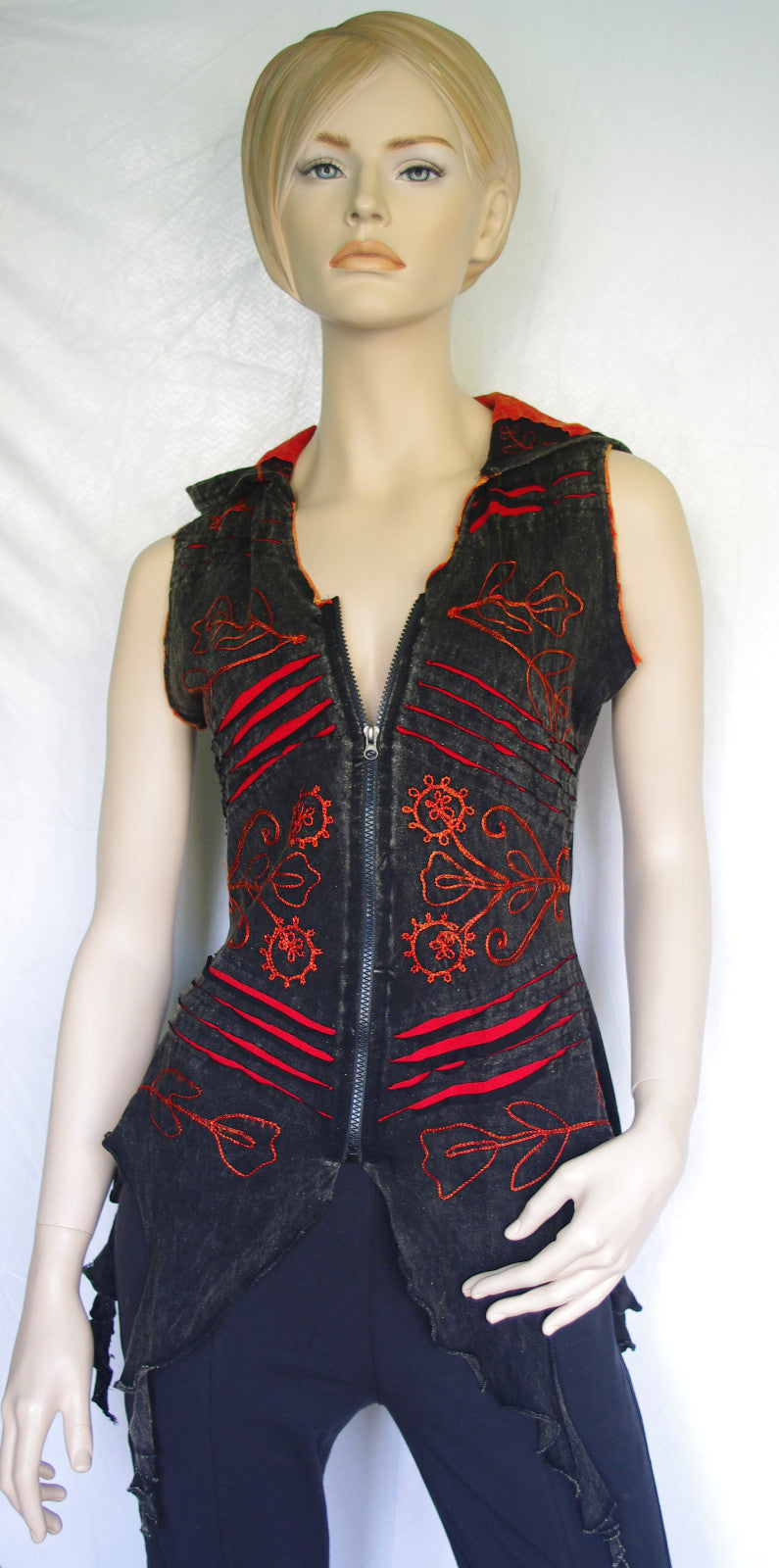 Gugel Razor Cut Top Jacke Nepal, Goa, Ethno Gr.34-42