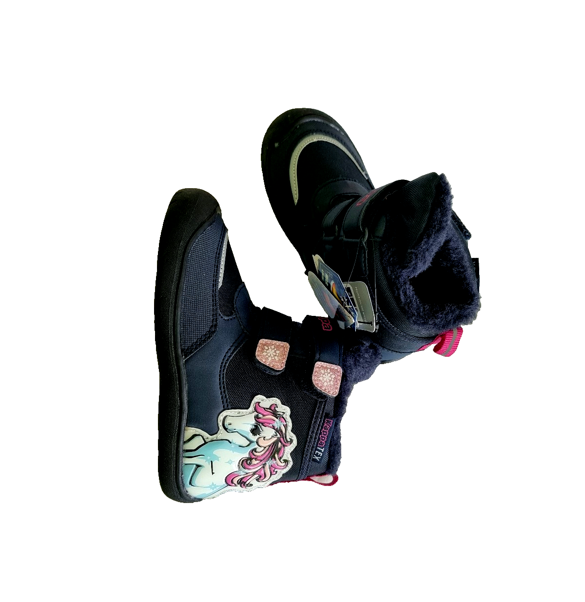 Kappa Einhorn Stiefel gefüttert Winterstiefel Boots blau pink Gr.26