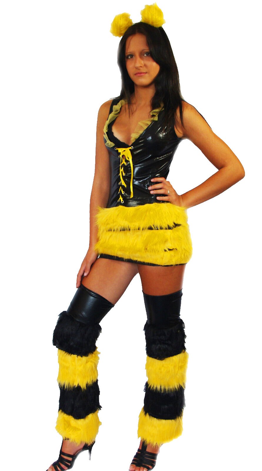 Faschingskostüm Karneval Biene Wespe Bienenkönigin Gr.34/36 kleine 38