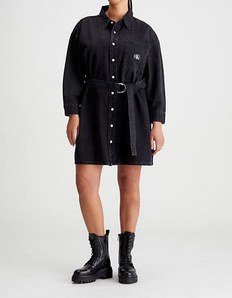 Calvin Klein Jeansjacke Jeanskleid schwarz Gr.4XL