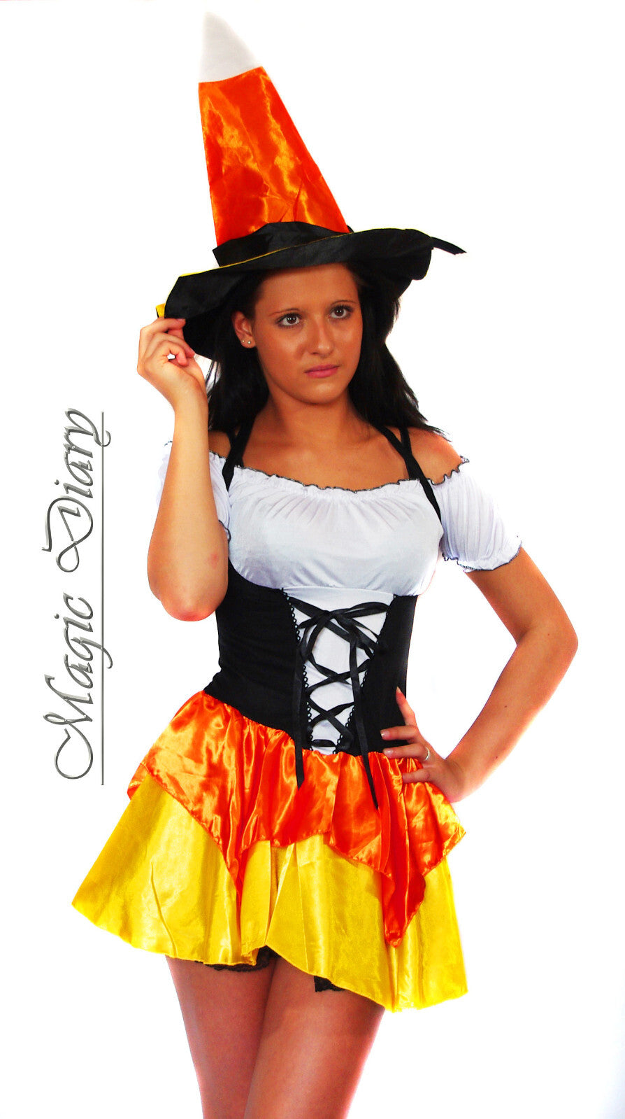 Faschingskostüm Karneval Hexe Candy Witch Halloween Gr.34/36 kleine 38 onesize