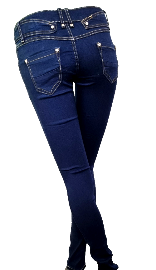 Damen Jeans Hose Röhrenjeans Skinny Slim Fit Stretch Gürtel XS-XL