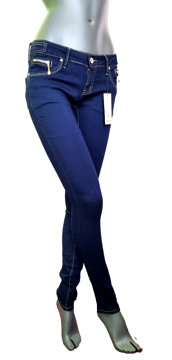 Damen Jeans Hose Röhrenjeans Skinny Slim Fit Stretch Gürtel XS-XL