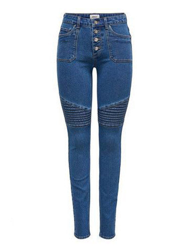 Only Hush Skinny Fit Jeans Bikerlook Mid Waist Gr.L/38