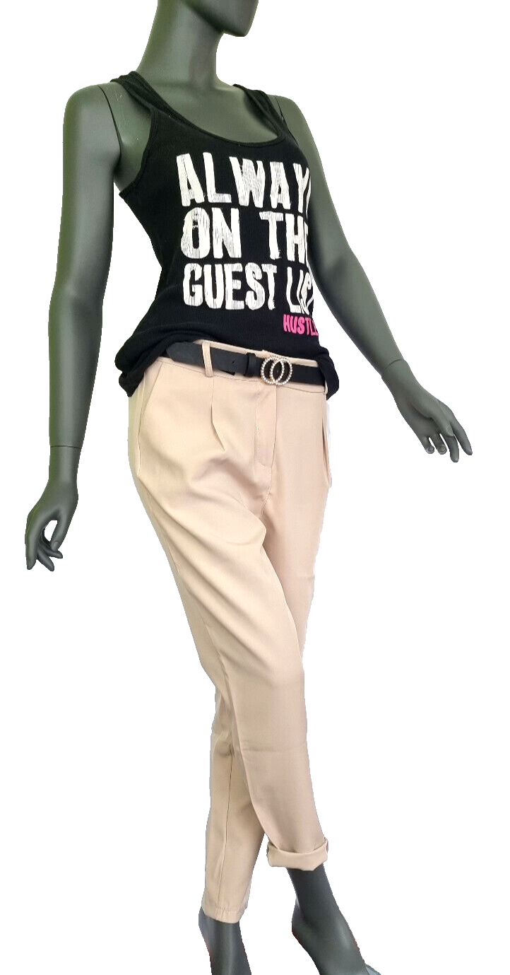 Hailys Schlupfhose beige Kombitalent elegant sportlich casual Hüfthose Gr. 32-42