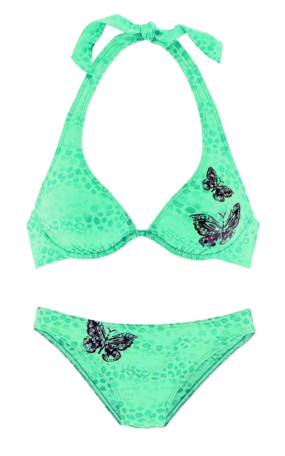 Homeboy Bügel-Bikini Leopard Neckholder Tattoo Gr.34,36,44 Cup B-D