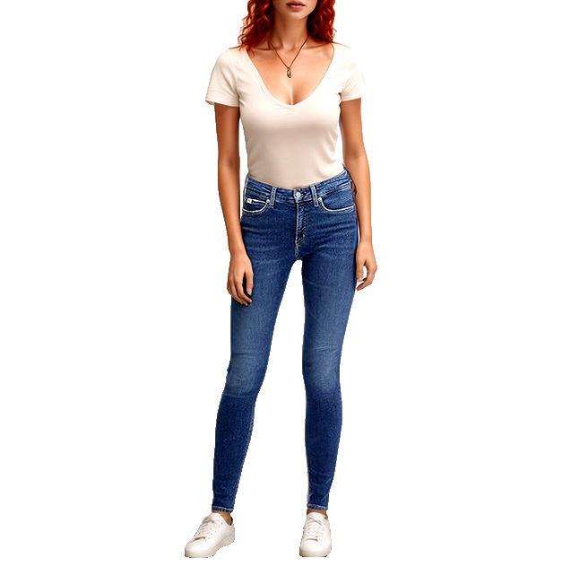 Calvin Klein Mid Rise Skinny Jeans dunkelblau Gr. W33 L30