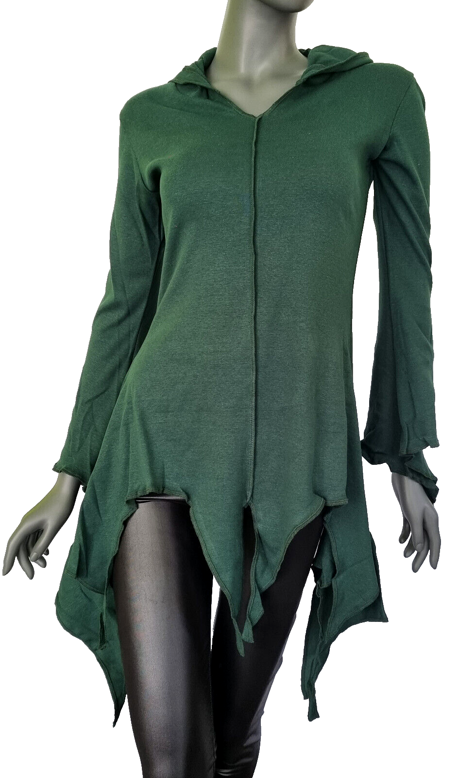 Gugel ZipfelKleid Medieval Gothic Ethno Hippie Witch Pixie Gr.S/M, L/XL