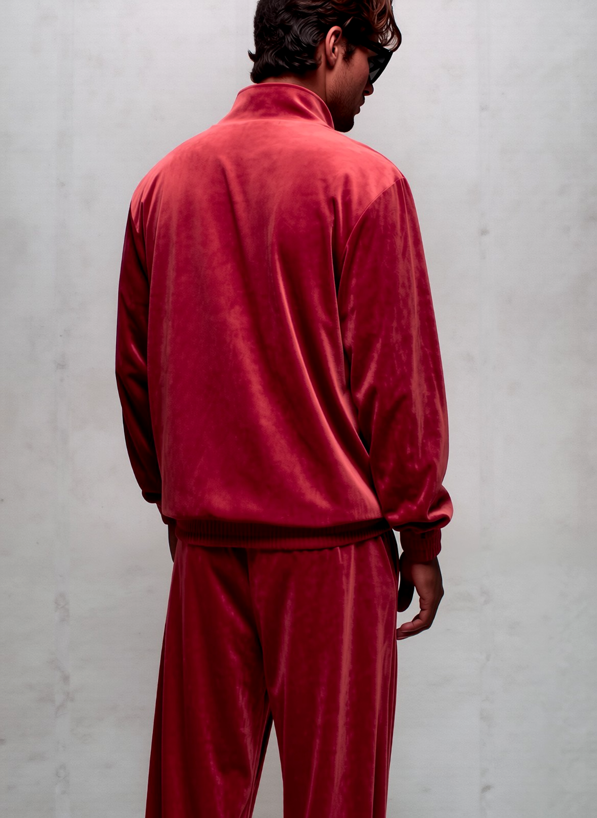 Karl Kani Jogginghose Samt signature Rot Gr. L