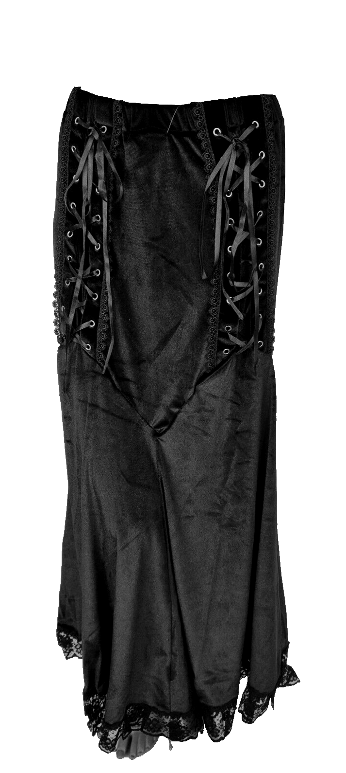 Maxirock Samtrock Corsagenrock Gothic Witch Punk Larp Gr.34/36 kleine 38